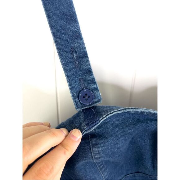 NWT Anthropologie Porridge Rosette Denim Medium Blue Slim Mini Dress Size XL - Picture 7 of 16